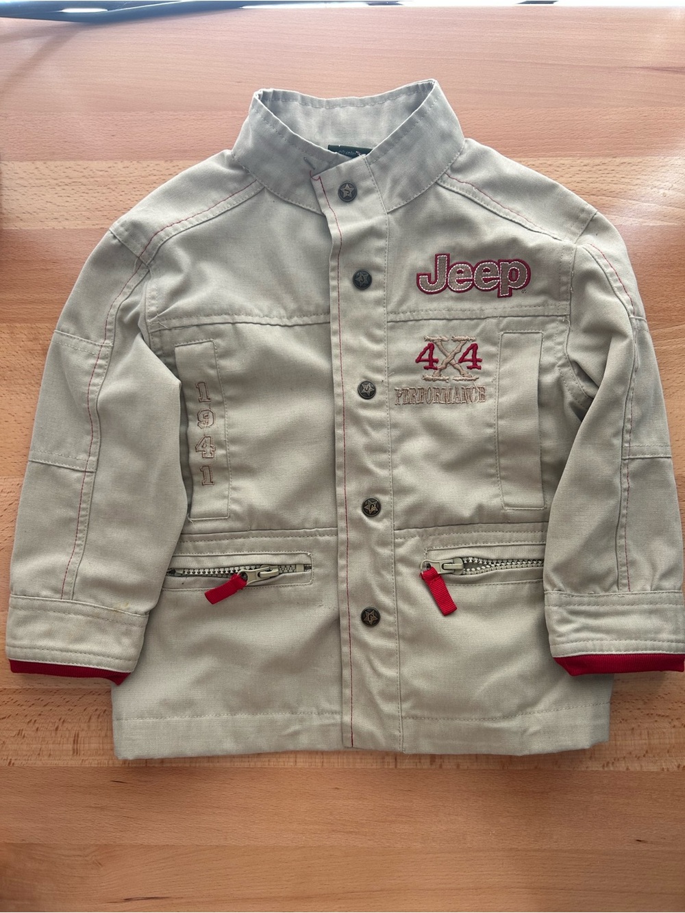 RARE Y2K Jeep Kids' Beige 4x4 Utility Jacket
